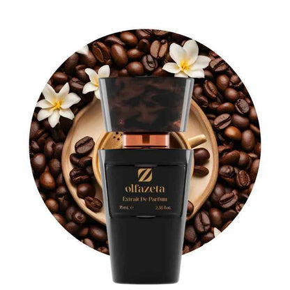 Hoeviane Noir No. 105 perfume bottle inspired by Intense Cafe by Mo*tale, featuring elegant packaging and a 70ml size.