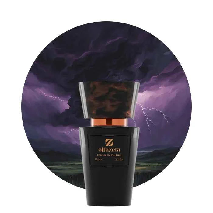 Hoeviane Noir No. 54 perfume bottle inspired by Black Orchid by Tom Ford, 70ml elegant glass container with black and gold accents.